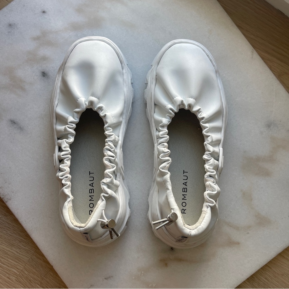 Rombaut White Future Leather Boccaccio II Aura Ballerina Flats